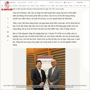 BS CKII Trần Nguyên Giáp tham gia chương trình đào tạo y khoa Surgical Leadership Program tại Harvard Medical School