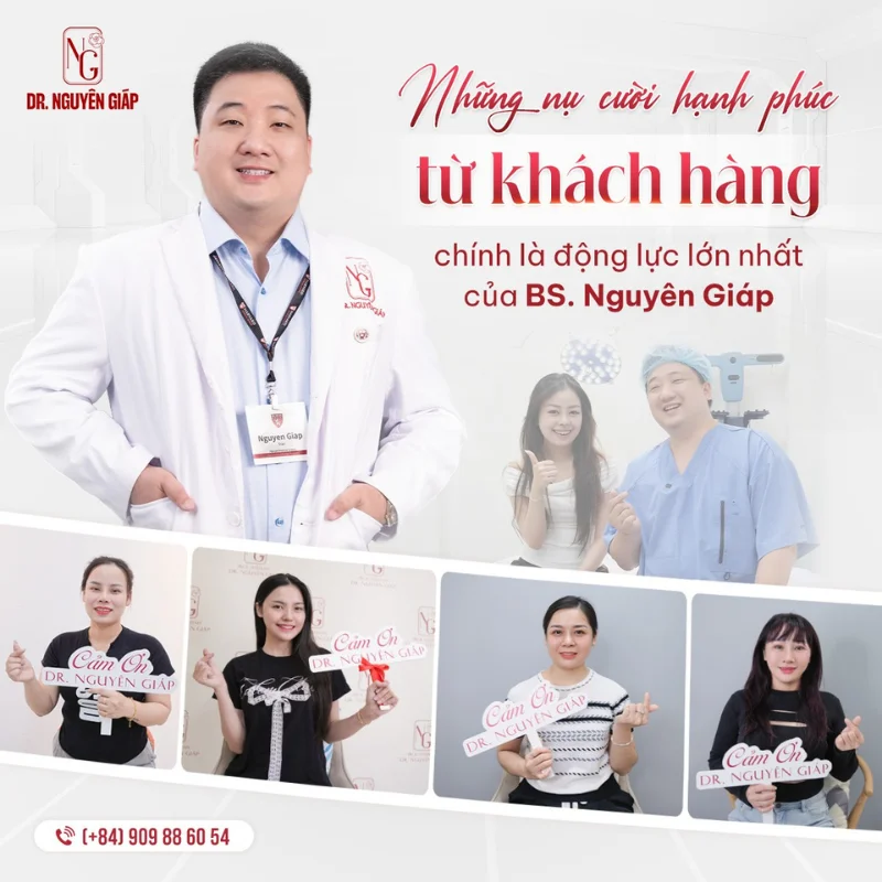 Bác sĩ thực hiện hút mỡ tạo dáng