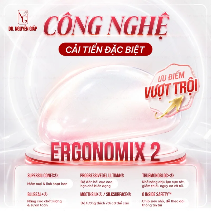 công nghệ nâng ngực hiện đại ergonomix 2