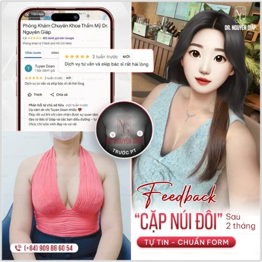 Khách hàng review sa trễ v1 tại Bác Sĩ Giáp