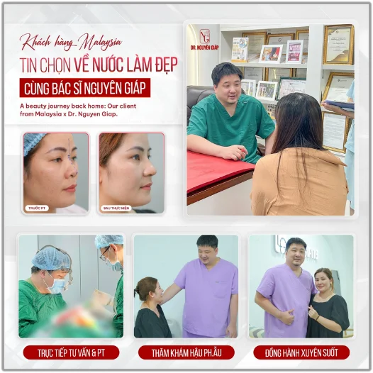 Journey rhinoplasty safe from Malaysia to Vietnam